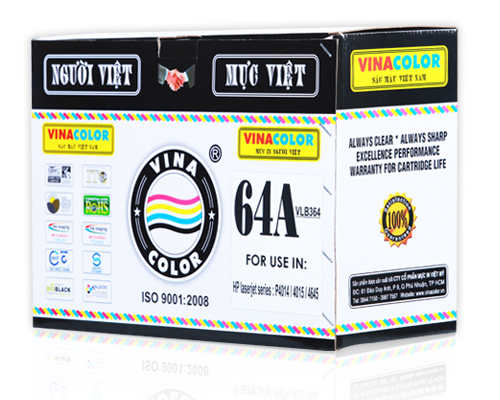 Mực in Vinacolor 64A Black LaserJet Toner Cartridge (CC364A)